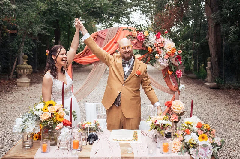 matrimonio all'aperto in villa